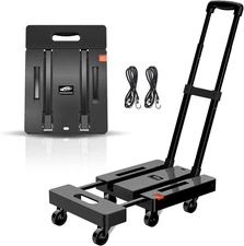 Folding Hand Truck, 500 LB Heavy Duty Luggage Cart, Utility Dolly Platform Cart