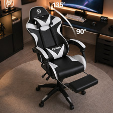 PORIYA Gaming Chair Home Office Computer Seat Racing PU Executive Recliner Chair — image 9