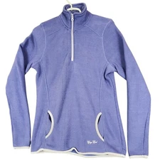 Cuffy's of Cape Cod Womens Fleece Pullover 1/4 Zip Lavender Coastal Athleisure