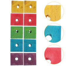 50 Pieces Parrot Chewing Toy Bird Toys Wood Bite Pendant