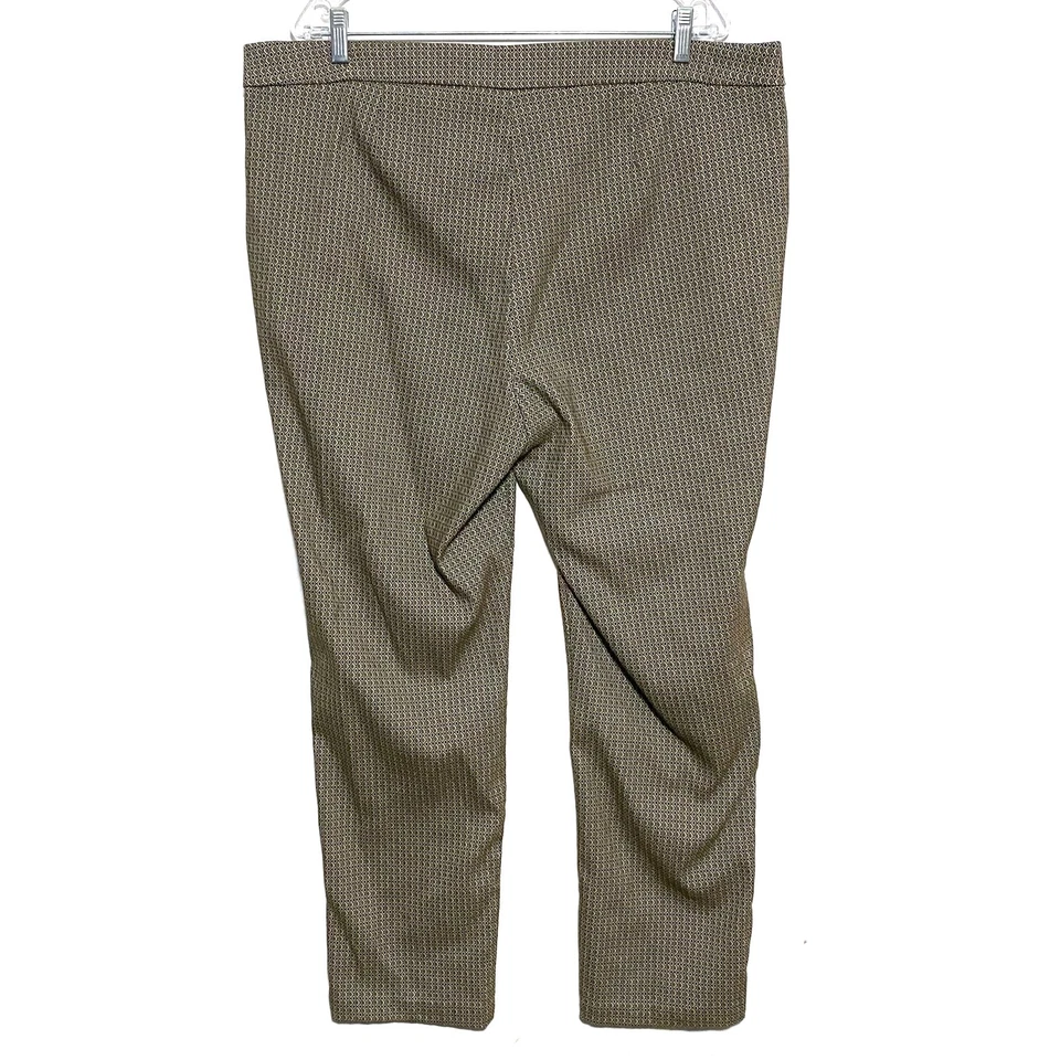 Pantalones de vestir Roz & Ali para mujer Plus 20W diamante geométrico retro boho carrera oficina Foto 3 de 4