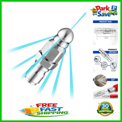#ad Durable 5000 PSI Pressure Washer Nozzle with 7 Jet Holes for Tough Blockages $8.99
