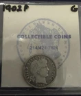 1902-P Barber Dime 10C Circulated United States Coin Uncertified