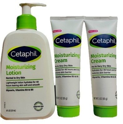 Cetaphil Moisturizing Lotion Dry To Normal, Sensitive Skin 8oz+cream 3oz