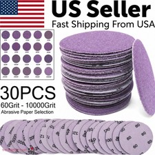 30pcs 3in Aluminum Oxide Sandpaper 60-10000 Grit Sanding Discs Paper Hook Loop 30pcs 3in Aluminum Oxide Sandpaper 60-10000 Grit Sanding Discs Paper Hook Loop