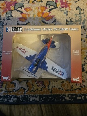 Lockheed Orion Plane Bank Die Cast. Sentry Hardware. Second Edition NIB