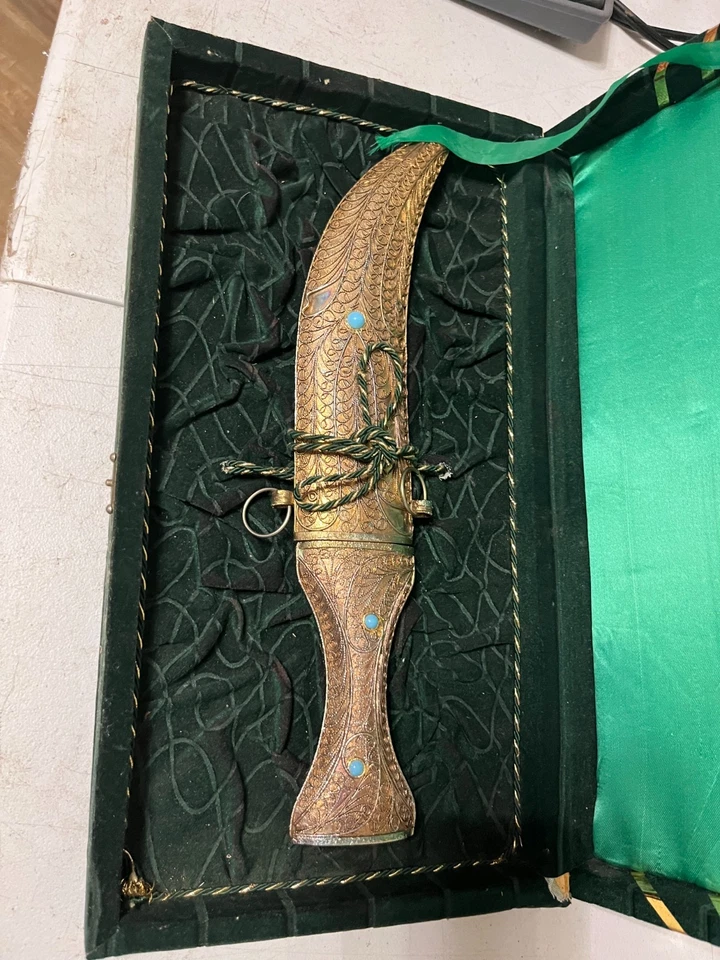 Cuchillo antiguo daga vintage de Oriente Medio Foto 2 de 3
