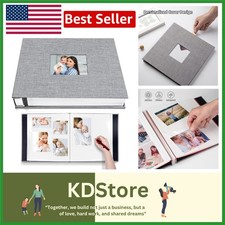 Large Linen Photo Album 40 Pages Self-Adhesive 4x6 8x10 Memory Book