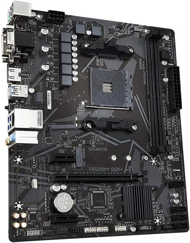 GIGABYTE A520M S2H mATX Motherboard for AMD AM4 CPUs - Imagen 3 de 4
