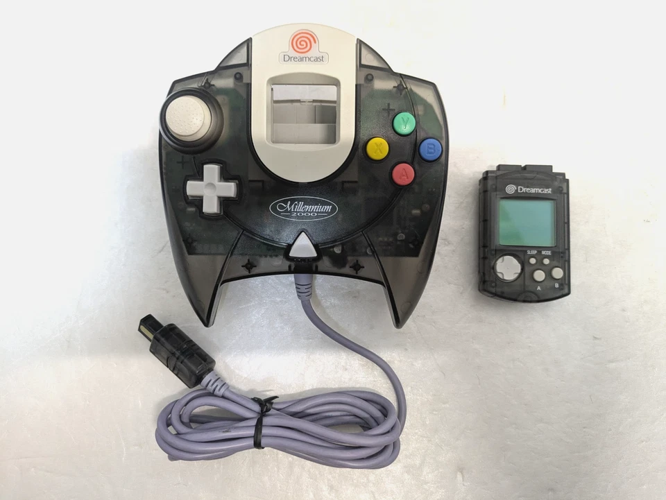 Controlador Dreamcast Smoke Black Millennium 2000 memoria visual SEGA DC Japón Foto 2 de 4