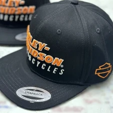 Harley Davidson 9fifty baseball cap embroidered racing men's flat brim hat black