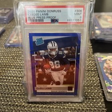 CEEDEE Lamb 2020 Panini, Donruss Blue Press Proof  Rated Rookie PSA 9 🔥🔥🔥
