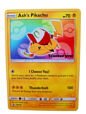 Pokemon SM Promos Ash's Pikachu - SM108 (P) #SM108 NM
