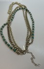 Fashion Gold Tone Faux Stone Beaded Multistrand Necklace, 72.9g — photo 3