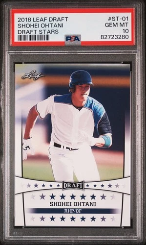 Graded 2018 Leaf Draft Shohei Ohtani #ST-01 Draft Stars Rookie RC Card PSA 10