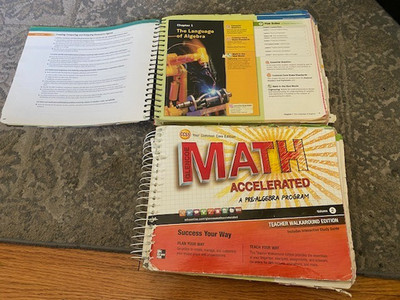  GLENCOE MATH ACCELERATED, A PRE-ALGEBRA PROGRAM Volume 1 and 2 Teacher Editions