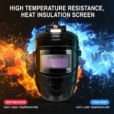 New Welding Helmet Mask Auto Darkening Welder Arc Tig Mig Grinding Solar Powered