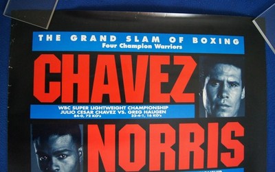 ボクシング ポスター Boxing Poster チャベス ジャクソン 等 Original 1993 Grand Slam Of Boxing Chavez Norris Jackson Nelson