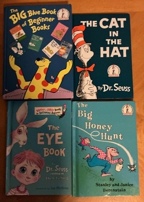 Lot Of 4 Dr Seuss book Hardcover Books The big Blue book For Beginner Books More