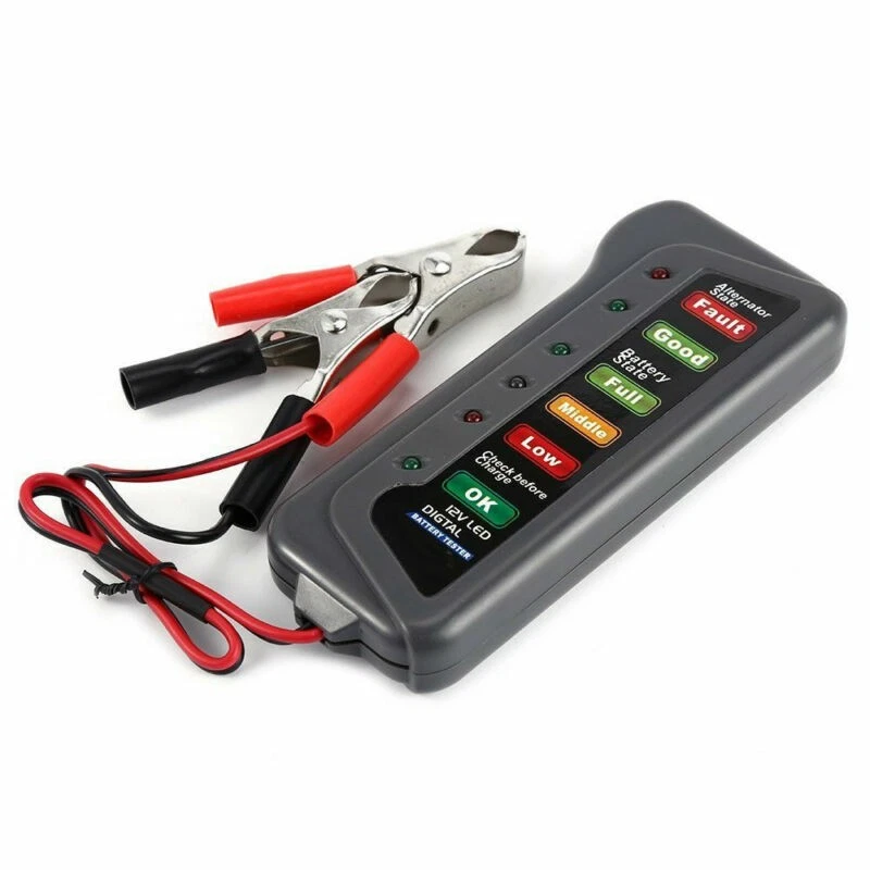 Mini Portable Car 12V Battery Tester Condition Kit With 6LED Digital Indication - Image 2 of 4