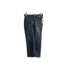 NWT Girls GAP Kids Straight Fit Jeans Adjustable Waist Button Size 8