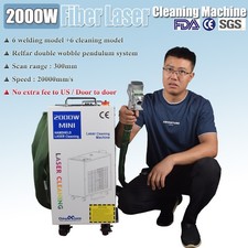 Handheld 2000W Fiber Laser Cleaning Machine Rust Removal Tool Remove Oil Paint