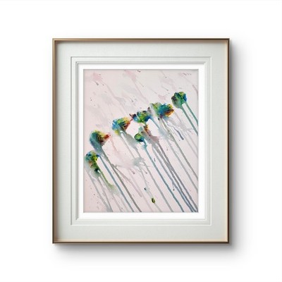 Explosive Colorful Flowers In Neo Expressionist Original Wall Arts Basil
