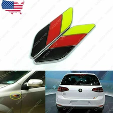 2x 3D Aluminum Germany German Flag Badge Fender Side Door Emblem Sticker Decals
