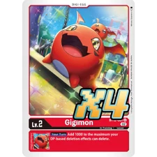 4x Gigimon BT12-001 Uncommon Across Time NM Digimon CCG
