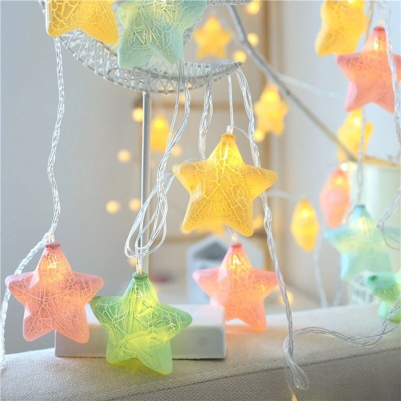 LED Star Lights String Lamp Fairy Wedding Christmas Tree Party Crafts Home Decor - Image 2 of 4