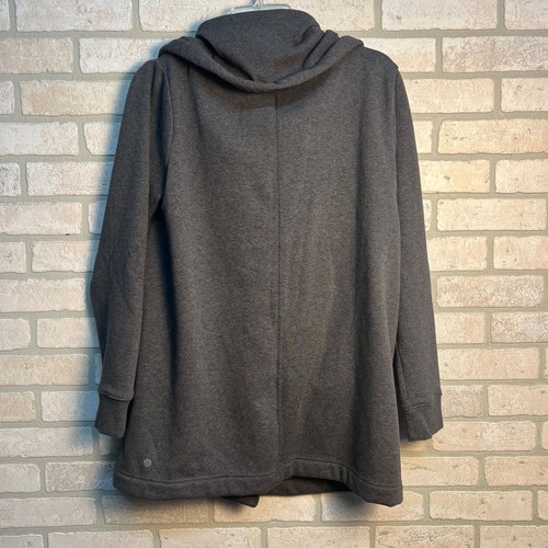 Z by Zella Fleece gefütterte Sternschnuppe drapierter Kragen Strickjacke Damen Größe Medium - Bild 2 von 14
