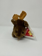 Vintage Dakin 1983 Moose 6" Plush Toy Small Mini Stuffed Animal Cord Antlers D2