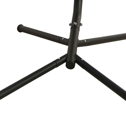 NNEVL Garden Swing Chair with Cushion Black Oxford Fabric and Steel - Picture 9 of 10