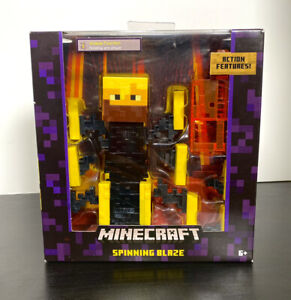 16 Mattel Minecraft Spinning Blaze Action Figure Rotating Arm Attack Ebay