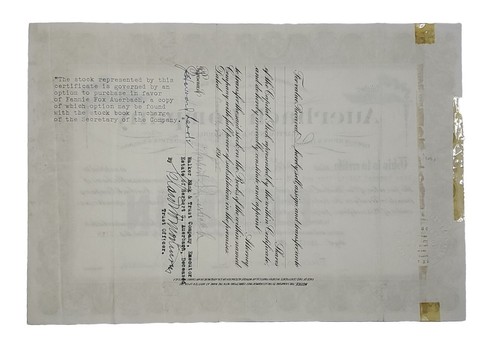 1923 Salt Lake City, UT Auerbach Co Aktienzertifikat #71 ausgestellt an C. Auerbach - Bild 3 von 10
