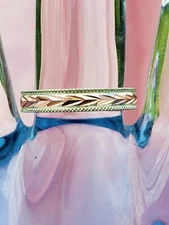 Narrow Hand Crafted Copper Ring~ Shimmering 2Tone Band of Leaves~Copper Healing