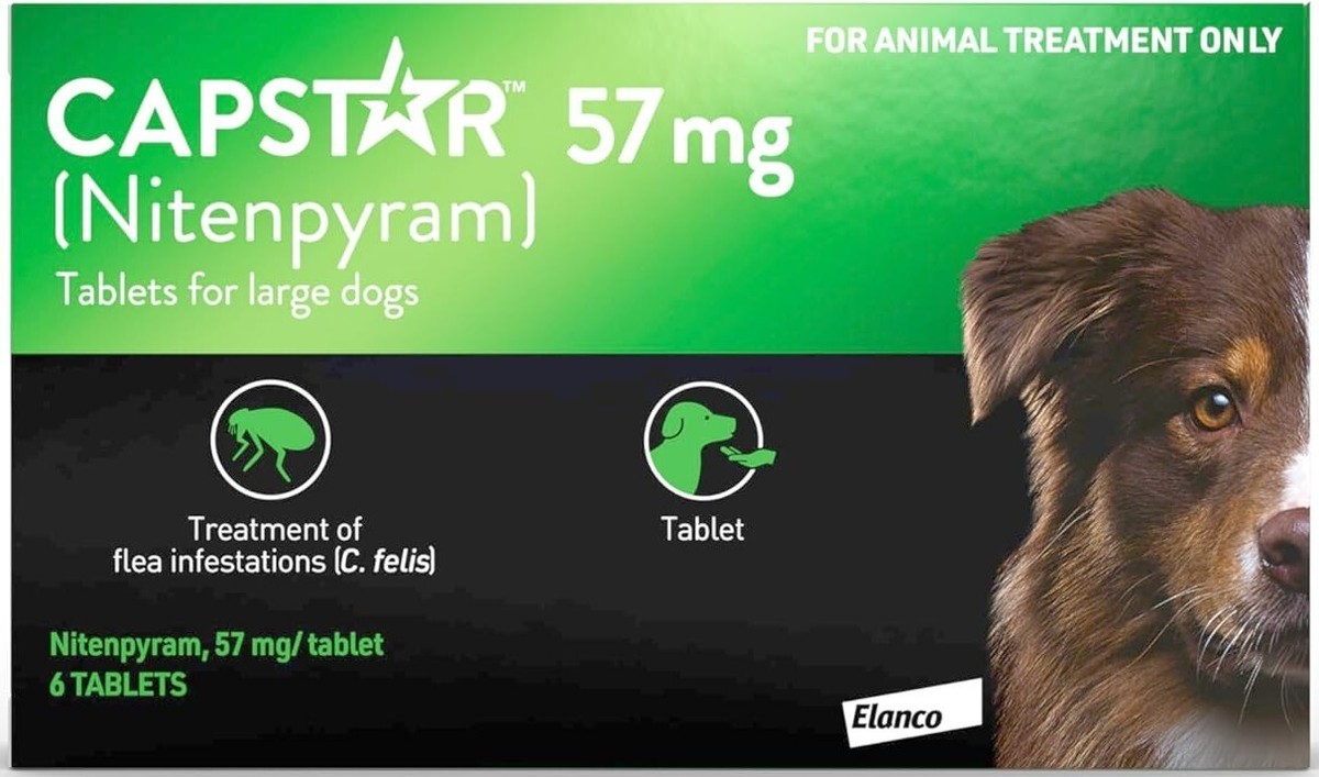 Capstar 57mg Flea Tablets Medium and Large Dogs from to
