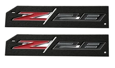2x Z/28 Fender Emblem Badge Adhesive Nameplate For 2014-2020 Camaro Chrome Red