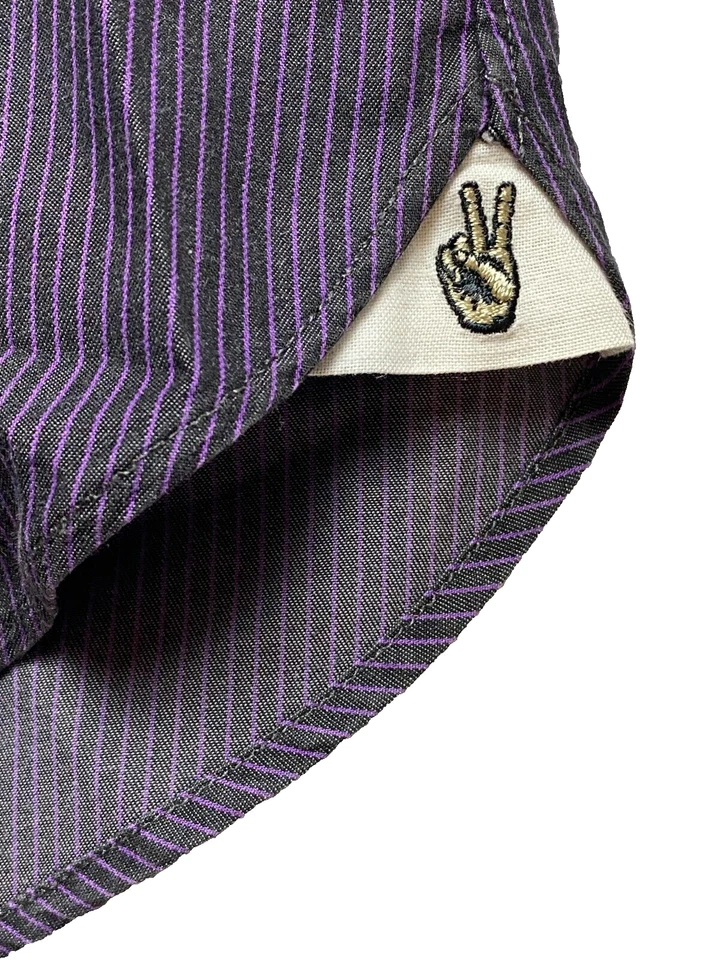 Camisa John Varvatos Adulto 15 32/33 (Pequeña) Púrpura Calce Ajustado Abotonada EE. UU. Para Hombres Foto 3 de 4