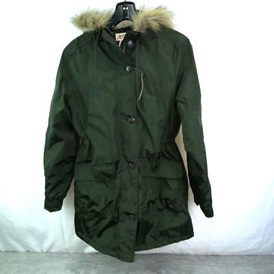 ARIZONA Jacket Coat Womens Size Medium Green Quilted Hood