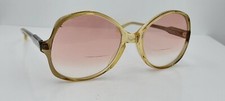 Vintage Foremost Gray Translucent Oval Horn-Rimmed Sunglasses USA FRAMES ONLY