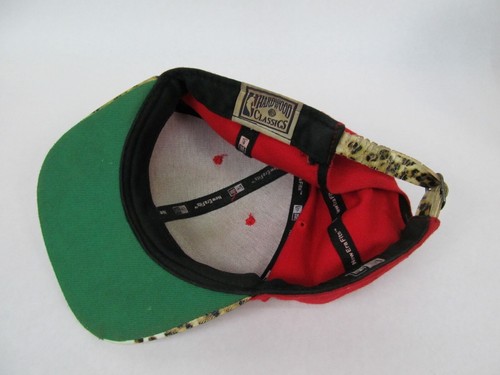Cap Hat Miami Heat Hardwood Classics Damaged Strap Cheetah Spots Mitchell & Ness - Picture 3 of 4