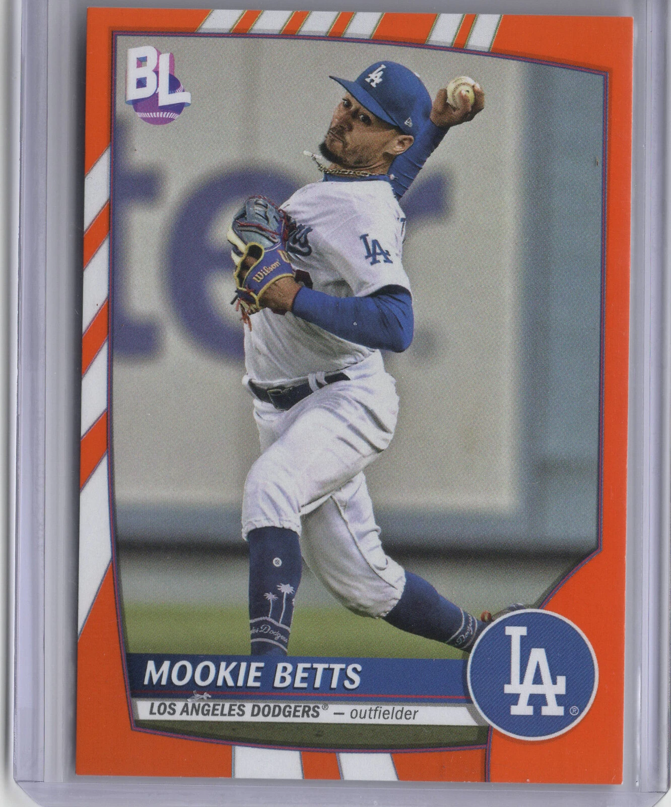 Mookie Betts #100 2023 Topps Big League Electric Orange Los Angeles Dodgers