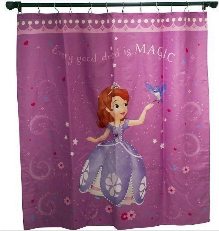 Disney Princesa Sofía La Primera Cortina de Ducha Microfibra 72x72 Baño Niñas Foto 2 de 3
