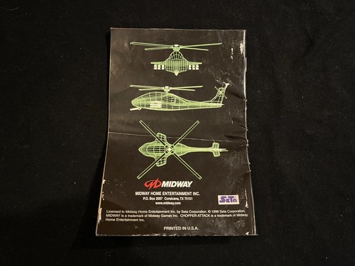 Chopper Attack (Nintendo 64, 1998) Box Manual Complete CIB N64 - Picture 7 of 15