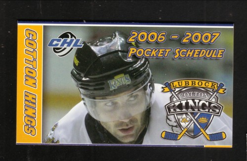 Lubbock Cotton Kings--2006-07 Home Pocket Schedule--CHL