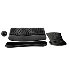 New Logitech MK670 Comfort Keyboard/Mouse Set + Mini Speaker, Wrist/Mouse Pads