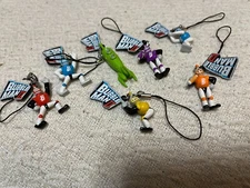 Vintage Suntory Yujin Bubble Man II Soft Drink Keychains Lot of 7