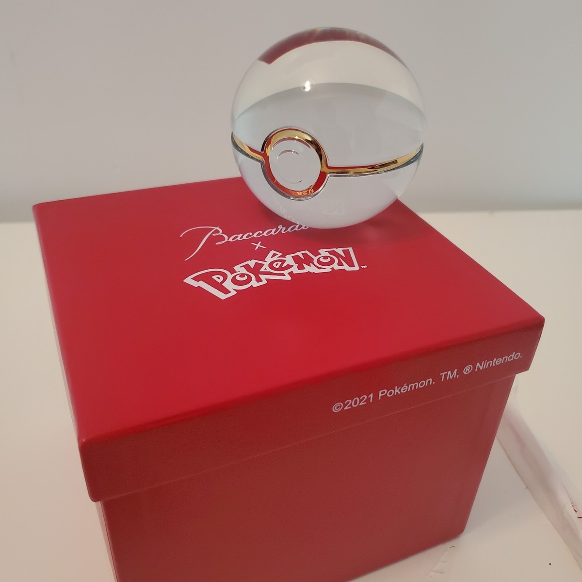 New BACCARAT X POKEMON Crystal Pokeball W Box, Invoice+ Ribbon | eBay