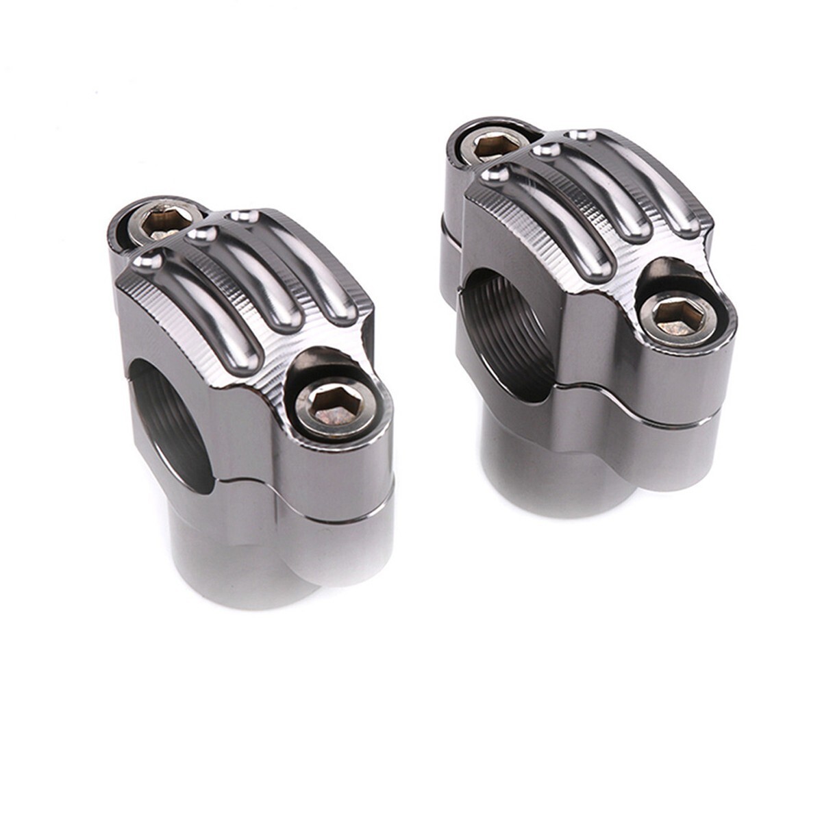 Motorcycle HandleBar Risers Adapter Handle Fat Bar Mount Clamps 1 Pair